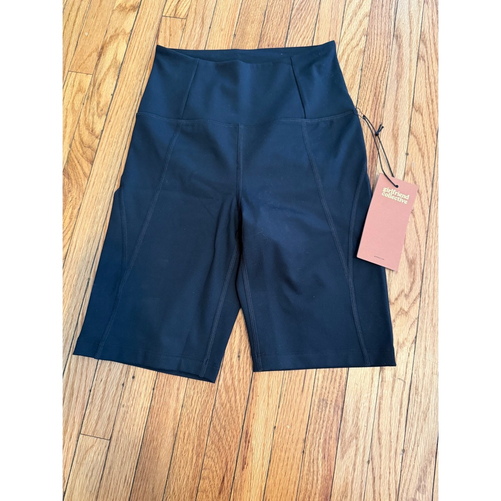 NWT Girlfriend Collective Black High Rise Bike Shorts Women's Size XS